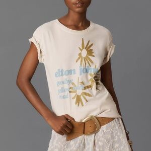 Anthropologie letluv TSHIRT Elton John graphic tee